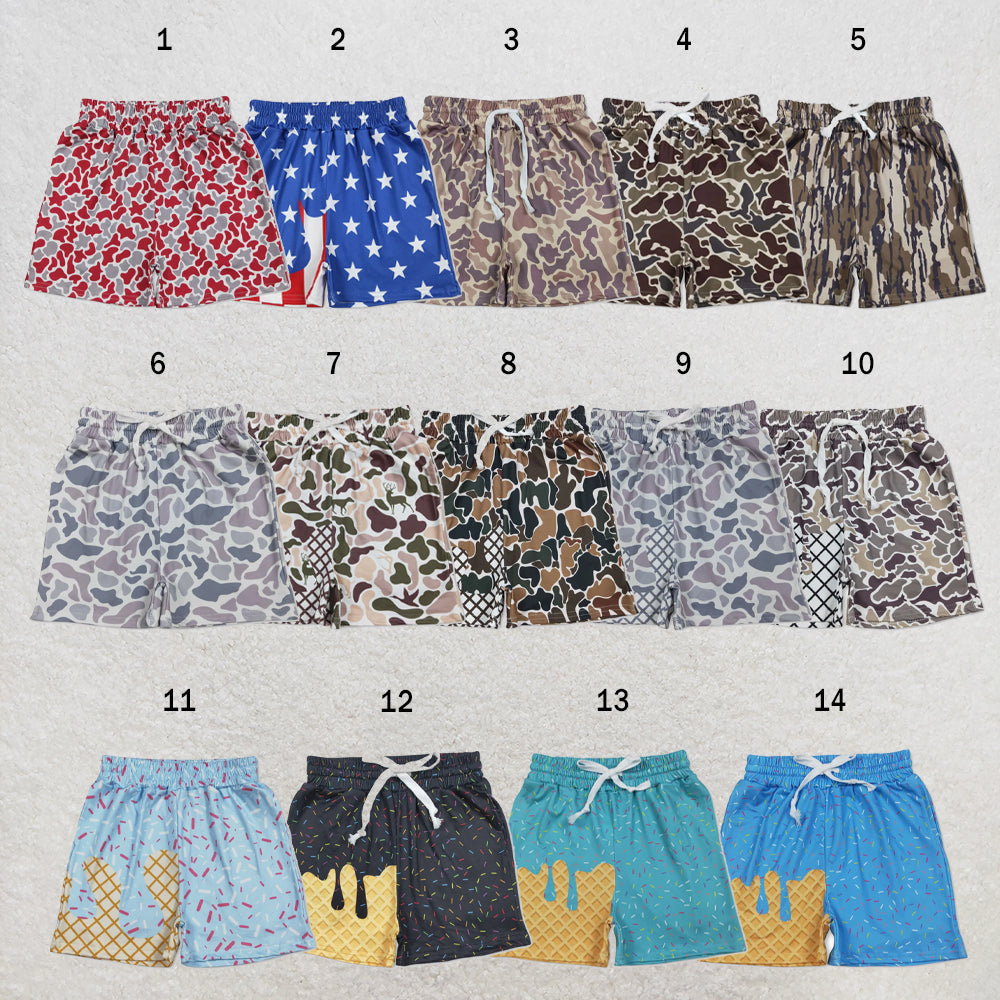 USA Warehouse (IN STOCK) Baby Boys Camo ice cream sprinkle summer shorts