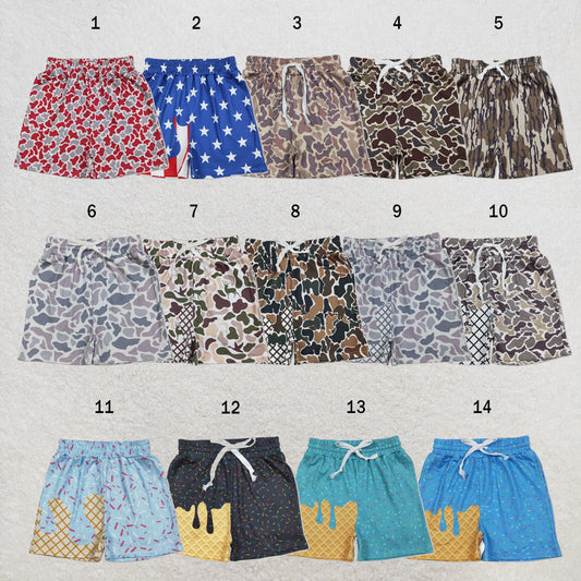 USA Warehouse (IN STOCK) Baby Boys Camo ice cream sprinkle summer shorts