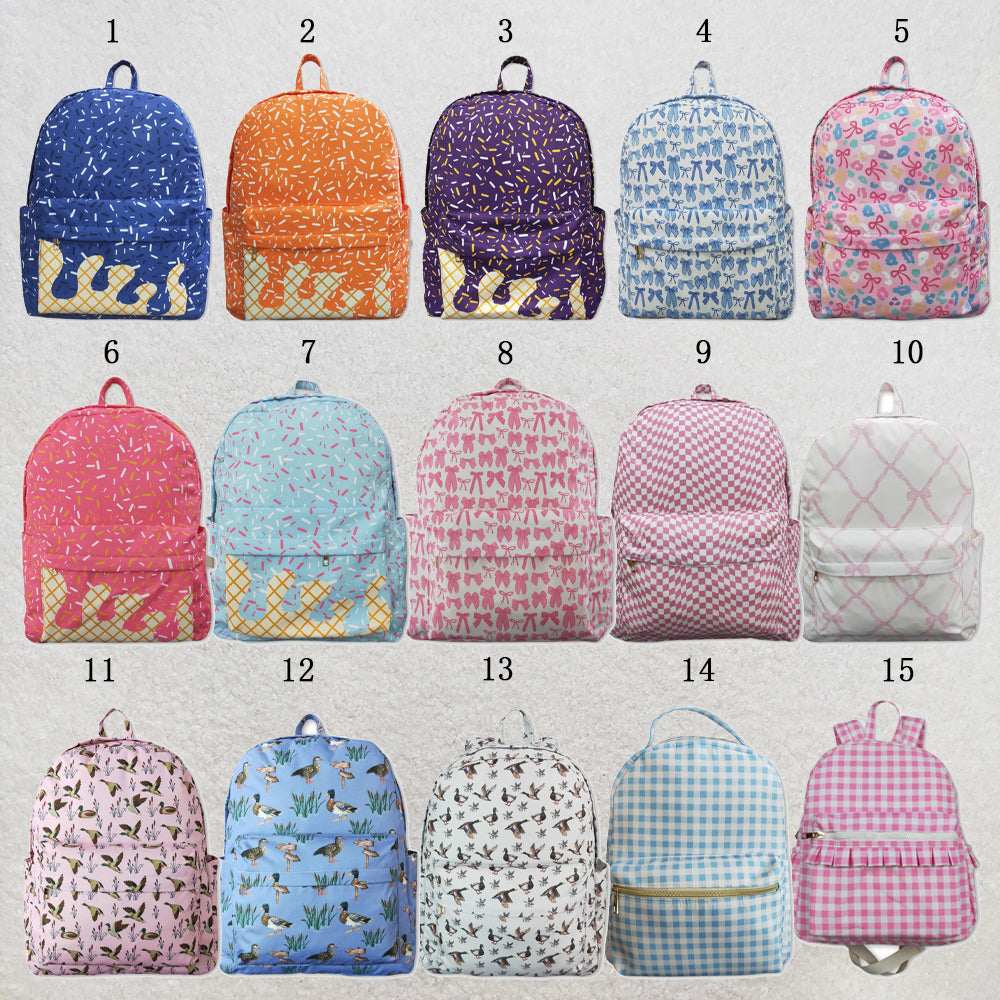 USA Warehouse (IN STOCK) Baby Kids Floral Print Adjustable Strap Lightweight Backpack Bags