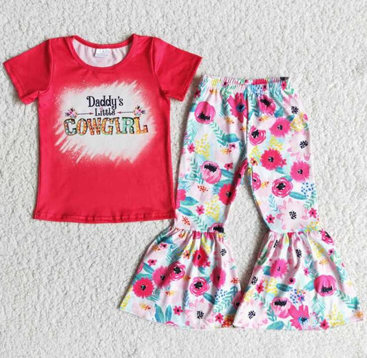 B1-26 cowgirl floral baby girl outfits