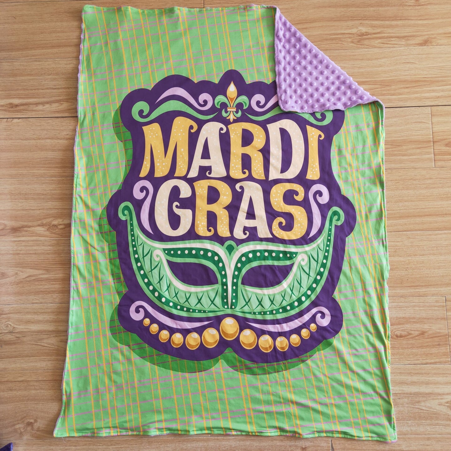 mardi gras children's swaddle blanket