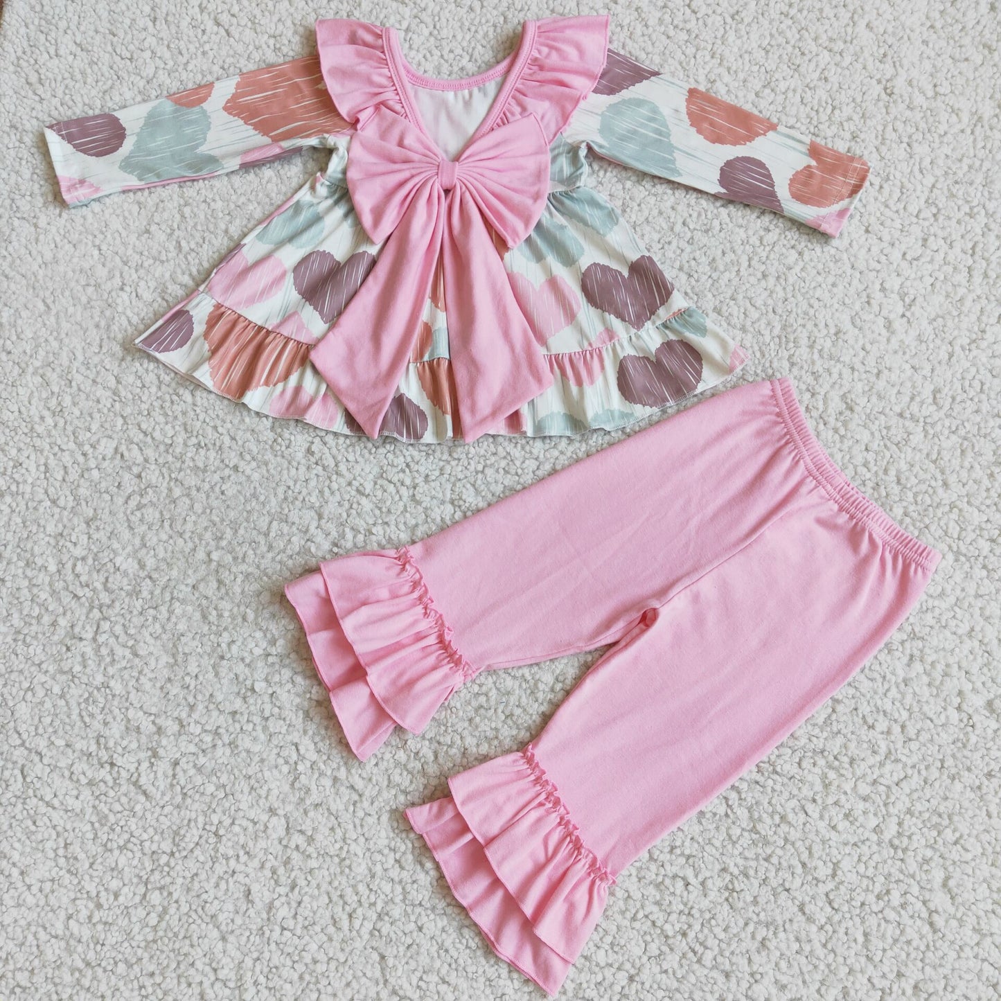 6 B6-24 Valentine Heart Bow Girl Outfits