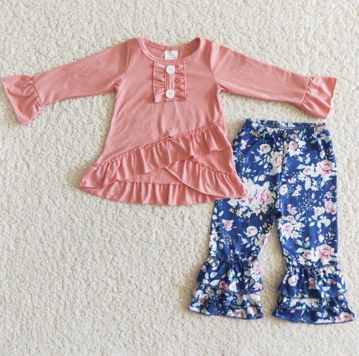 6 A17-17 pink top floral trousers outfits