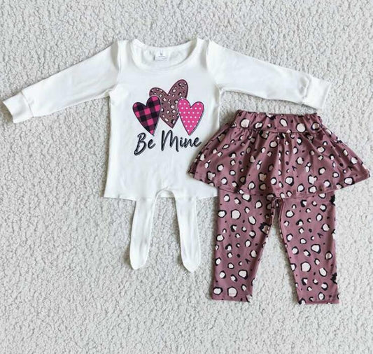 6 A25-28 Be Mine baby girl leggings outfits