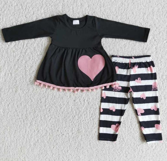 6 A27-29 Embroidered Heart Girls Valentine's Day Clothes