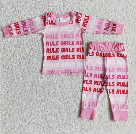 6 A30-13 Girls Rule Pajamas