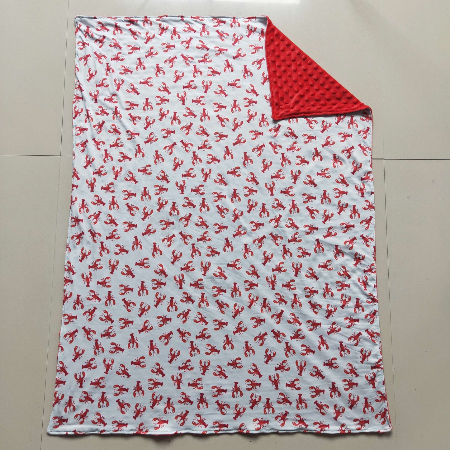 BL0034 Crayfish Red Baby Blanket