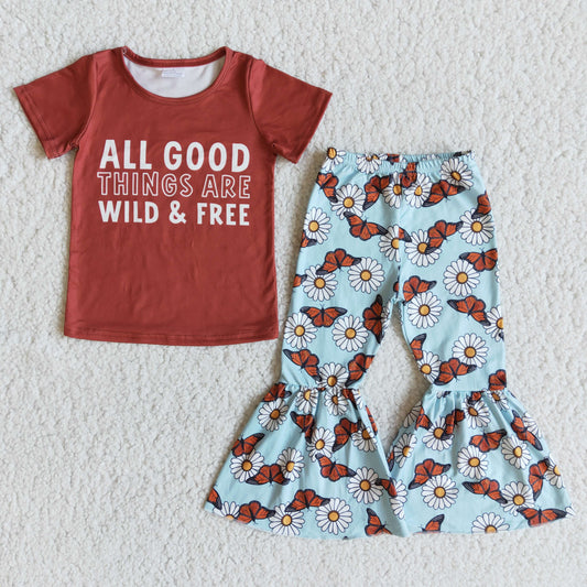 wild & free spring butterfly girl's outfits