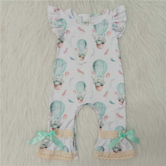 A5-10 bunny and balloon easter baby romper kids spring clothes
