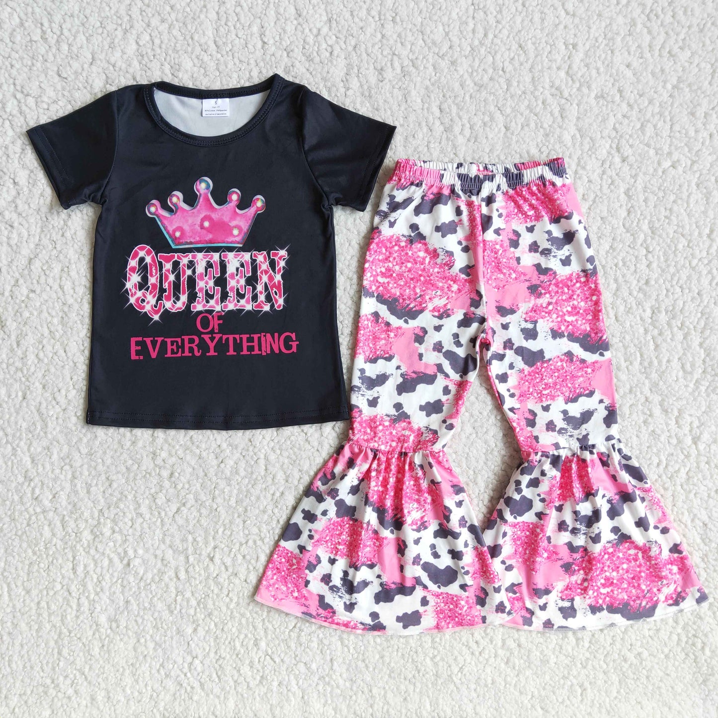 Queen of everything girls bell bottom sets