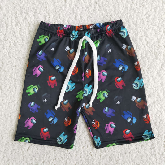 Cartoon Game Boy Swim Trunk Shorts