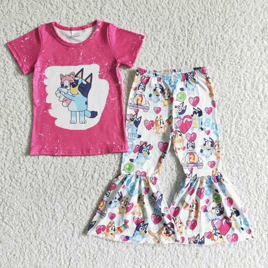 GSPO0066 cartoon dog bell bottom girl outfits
