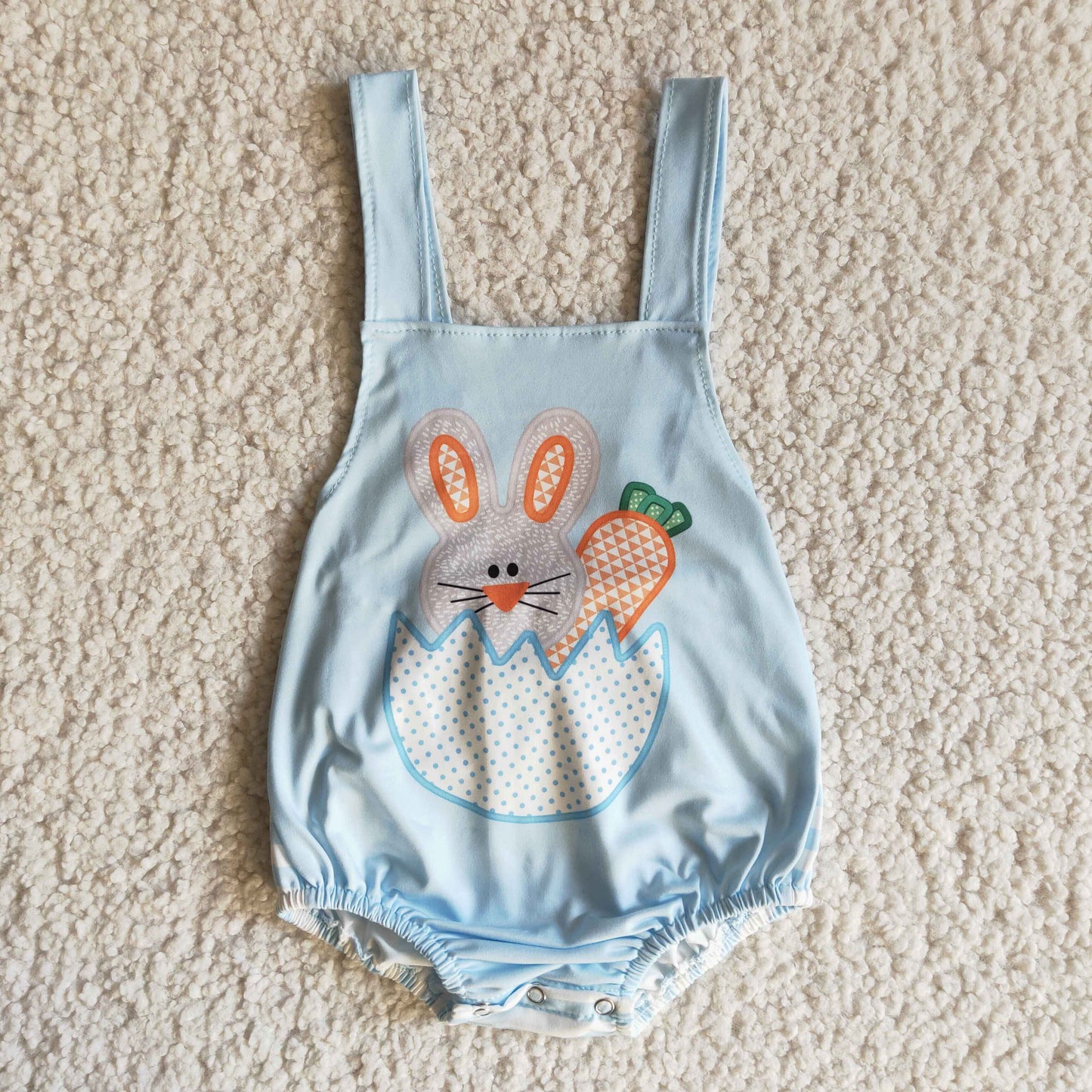 E11-3 bunny carrot girl easter romper
