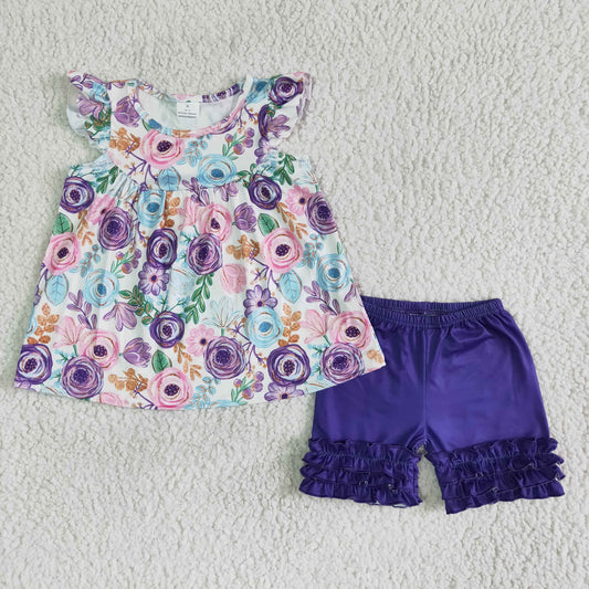 Summer clothes for girls with spring flowers