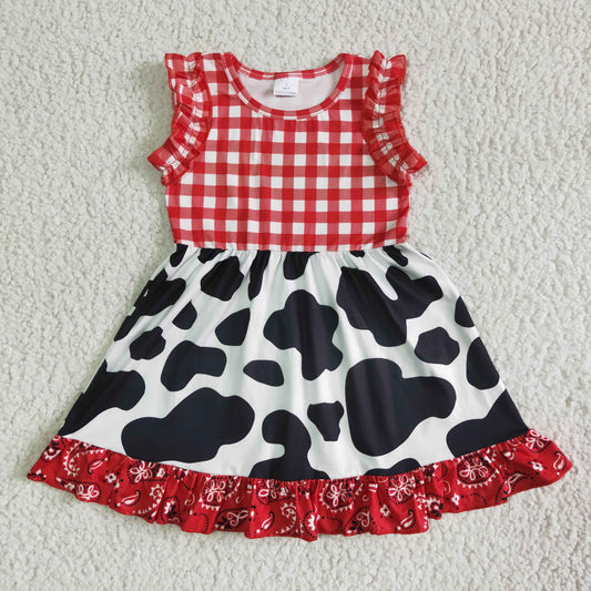 GSD0015 farm girl cow dress