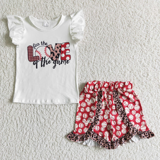 GSSO0008 Summer Girls Baseball Boutique Outfit