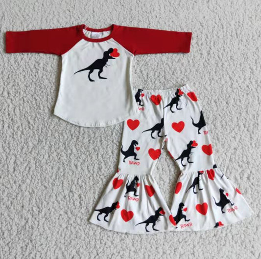 Dinosaur Love Valentine's Day Girl's Clothes