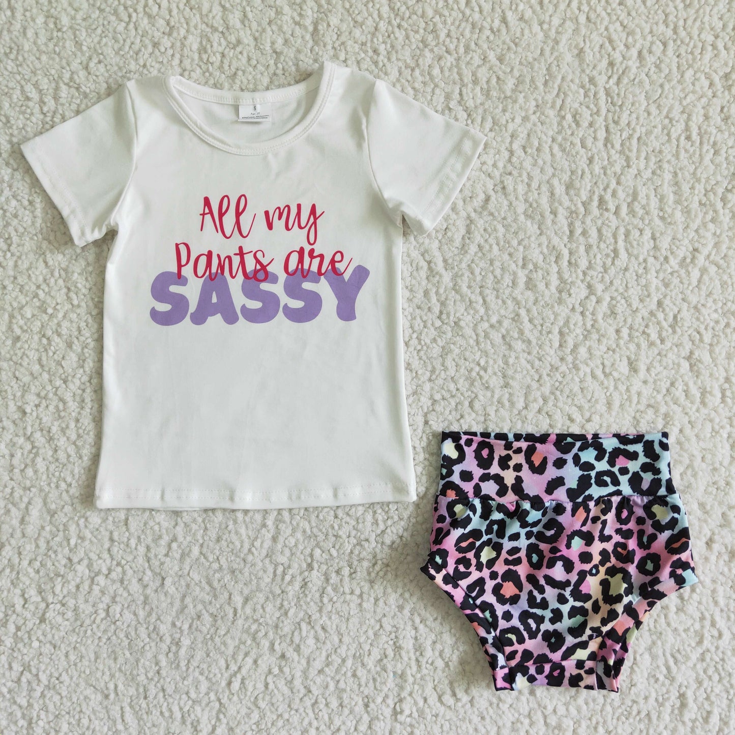 GBO0021 all my pants are sassy bummies outfits+headband