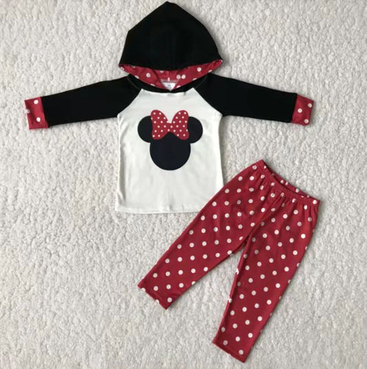 Cute Mouse Baby Girl's Hooded Sets