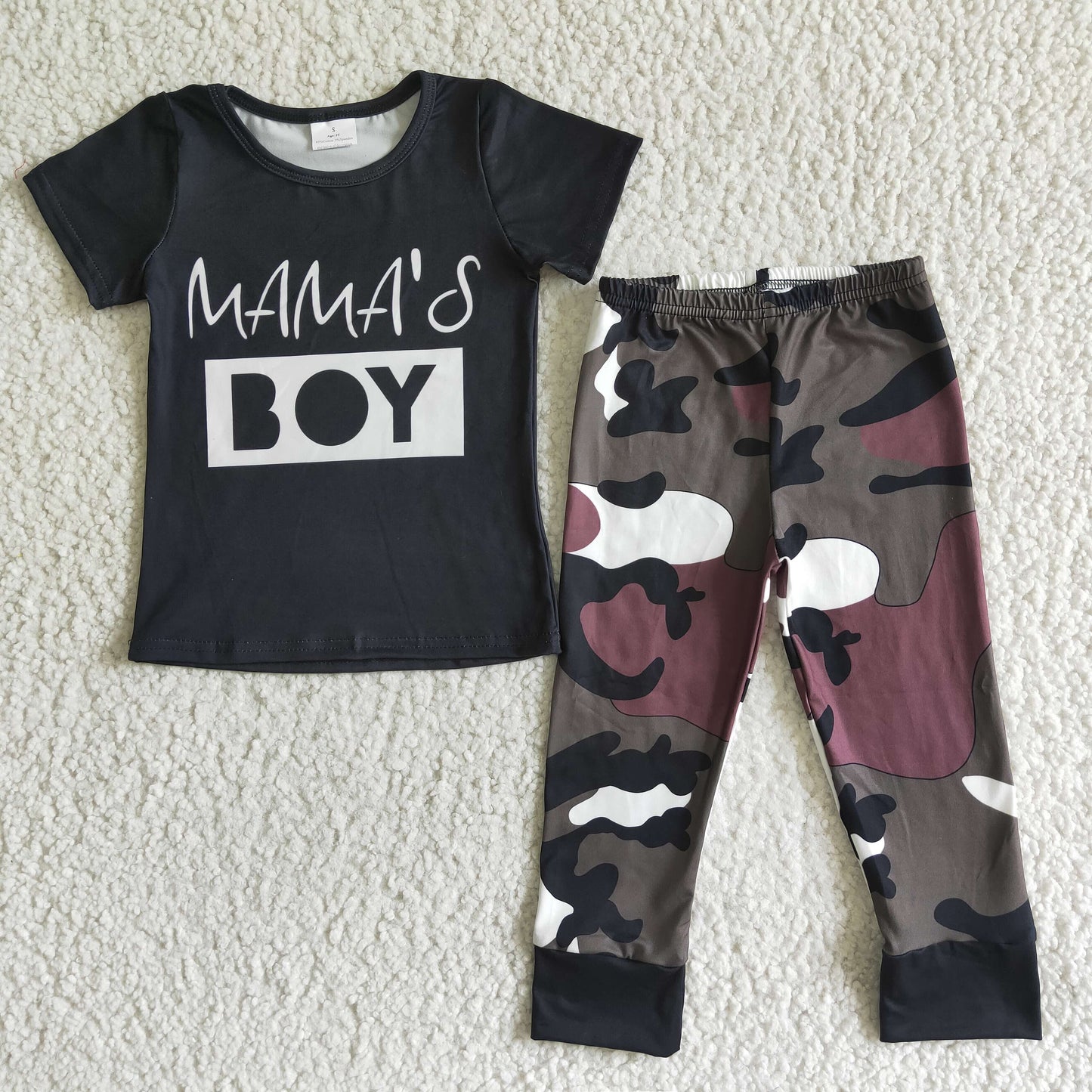 BSPO0001 Mama's boy camouflage jogger pants 2-piece set