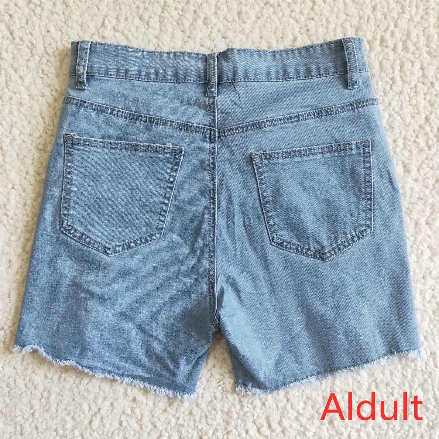 SS0026 Adult ripped denim shorts