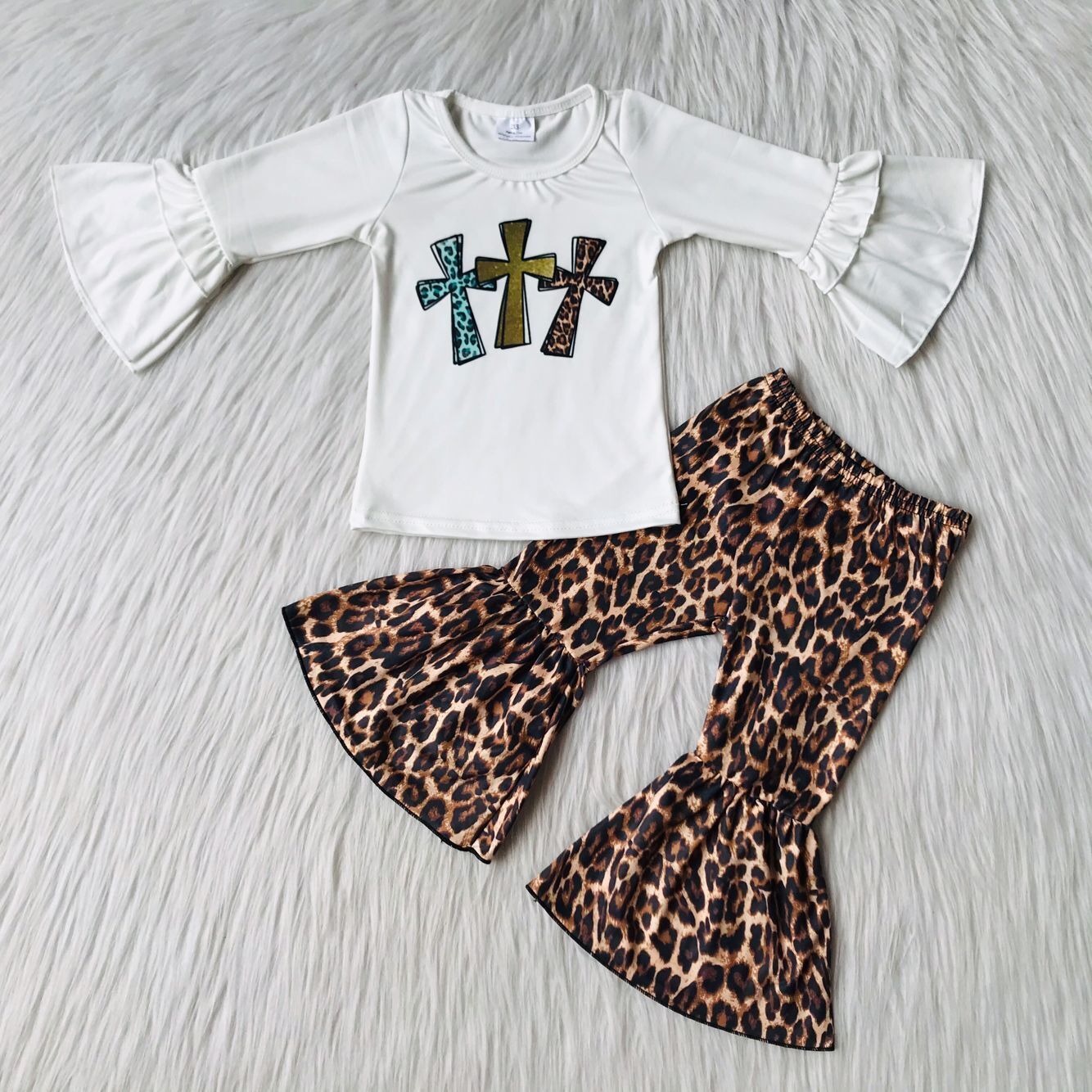 Cross Easter Girl's Leopard Sets