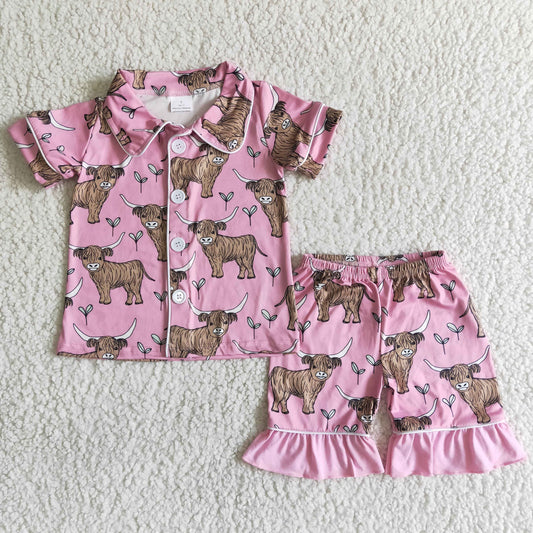 western cow girl pink pajamas
