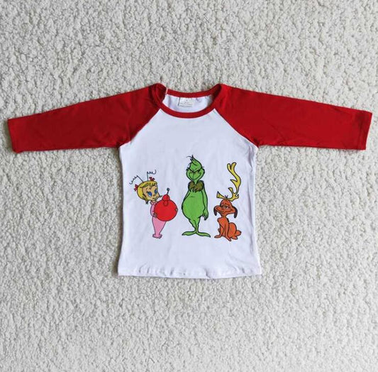 6 A24-2 Christmas Cartoon Boy T-Shirt