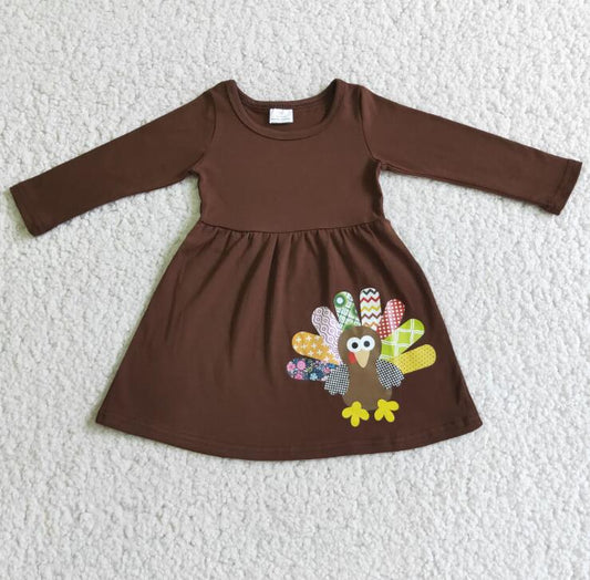 6 A31-12 Brown Turkey Girl Thanksgiving Dress
