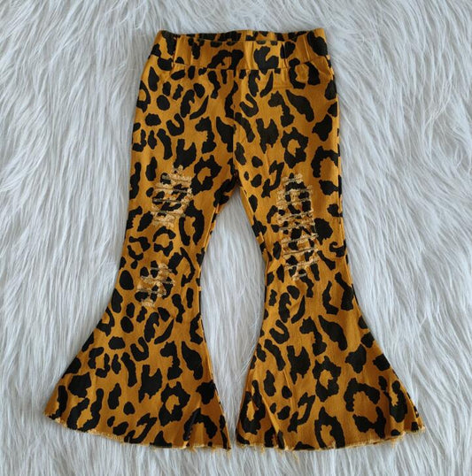 C16-6-1 Yellow Leopard Jeans