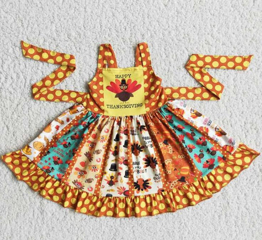 D4-11 Thanksgiving Turkey Girl Dress