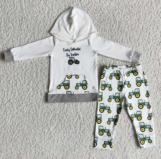 6 A23-30 farm tractor boy hooded outfits