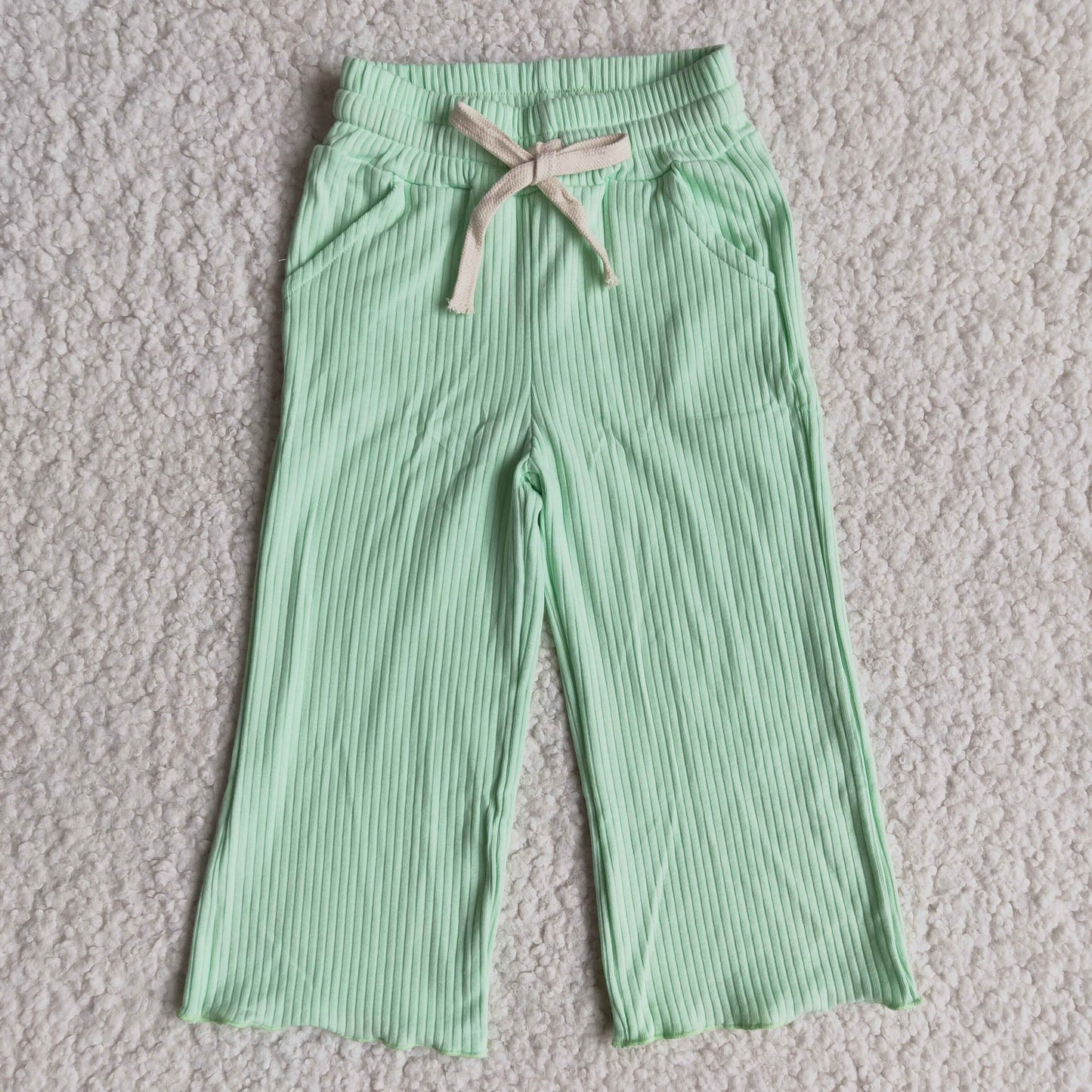 Boutique high quality baby girl's solid color knitted trousers spring and autumn children's clothing wholesale