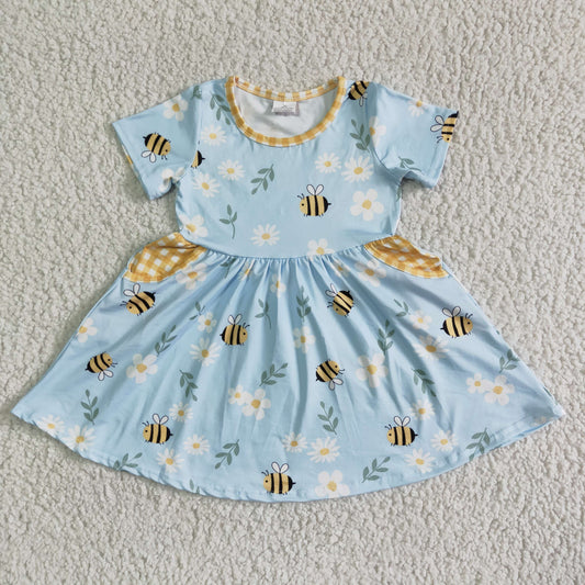 GSD0021 Bee Pocket Spring Girls Dress