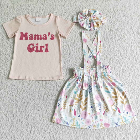 GSD0020 Mama's Girl Top and Skirt Outfit +Headband