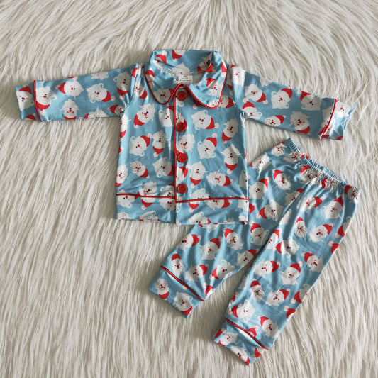6 A22-17 Santa Boy Christmas  Pajamas