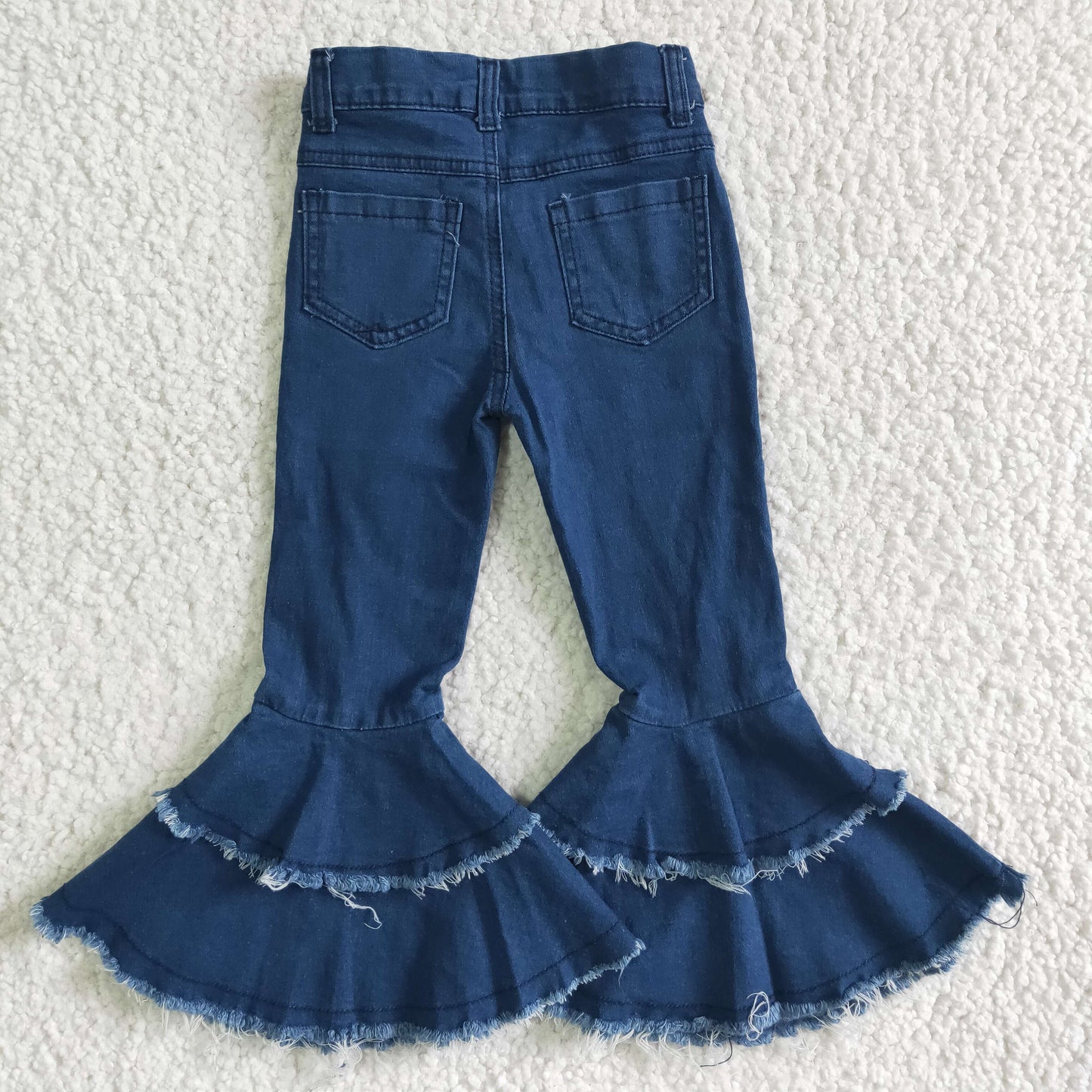 P0003 blue bleached denim trousers for kids