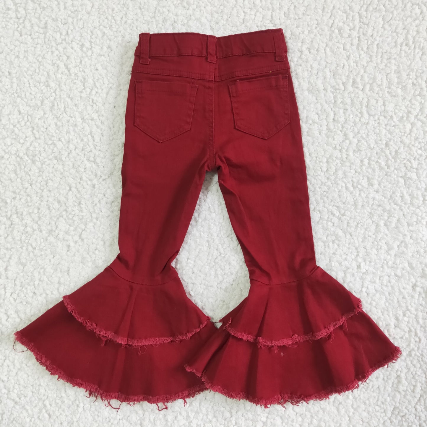 P0004 Red Bleach Girl's Denim Trousers