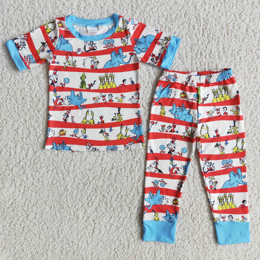 D11-2 Cat in the hat boy's outfit  pajamas