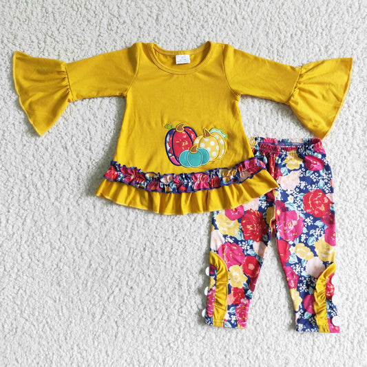 GLP0006 Fall Embroidery Pumpkin Girl Outfits