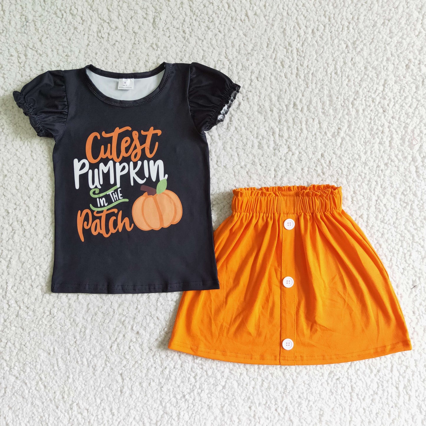 GSD0106 Pumpkin patch girl orange skirt outfits