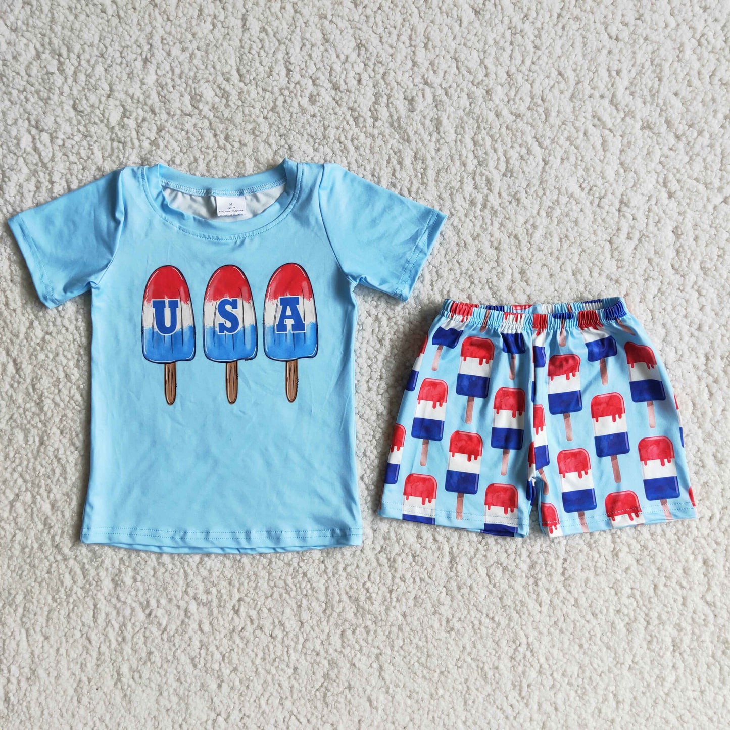 USA Popsicle Shorts Boys' 4th of July Outfit