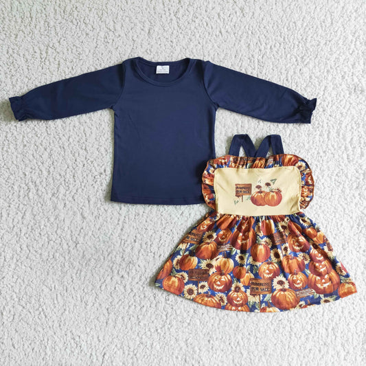 GLD0031 Top and Pumpkin Suspender Skirt