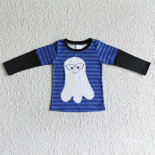BT0053 Kids Boys Halloween Cute Ghost Shirt