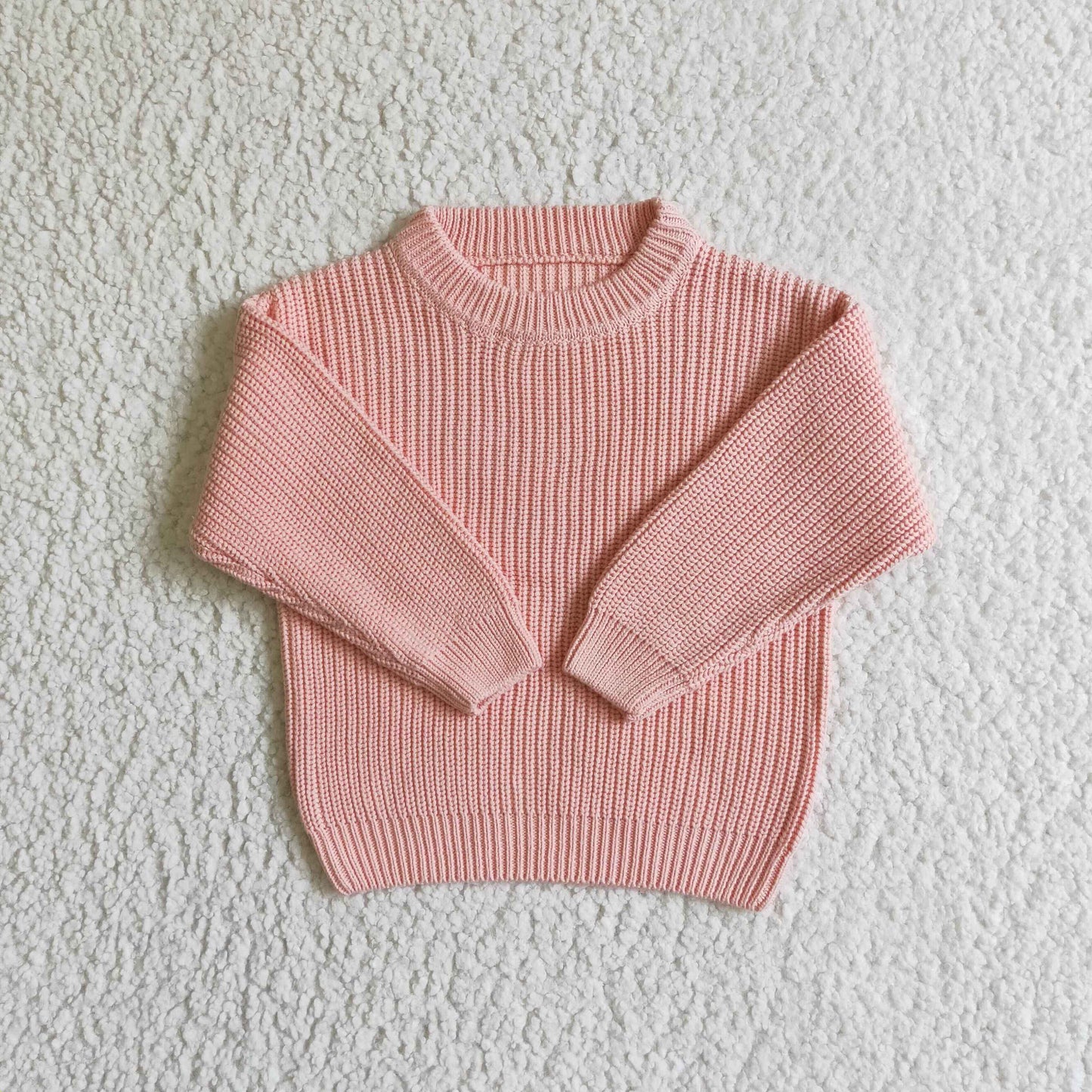 GT0036 Children's pink knitted sweater