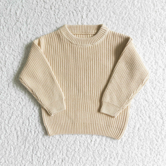 GT0033 White knitted sweater for kids