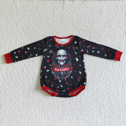 LR0145 Play a game halloween baby romper