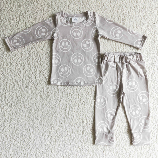 GLP0197 Smiley print pajamas for kids