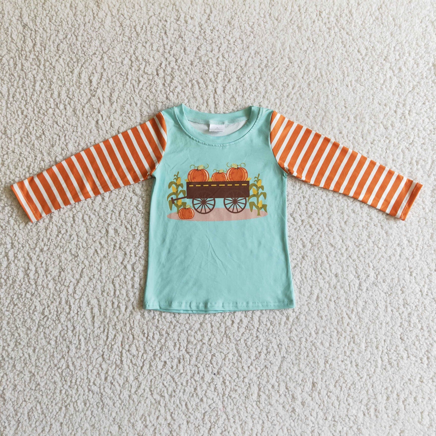 BT0030 Boys Pumpkin Car T-Shirt
