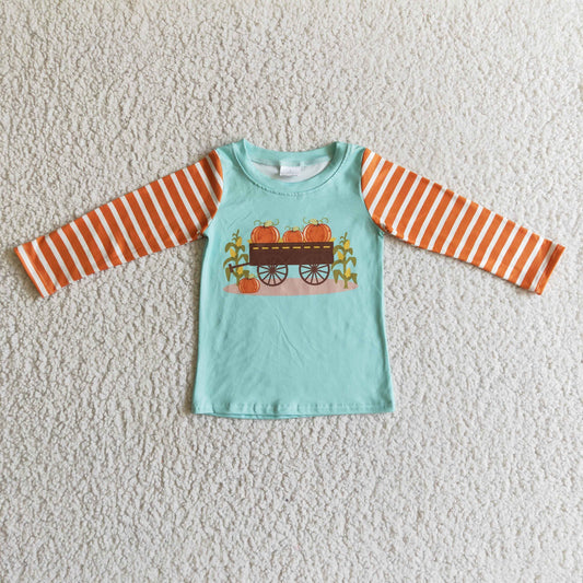 BT0030 Boys Pumpkin Car T-Shirt